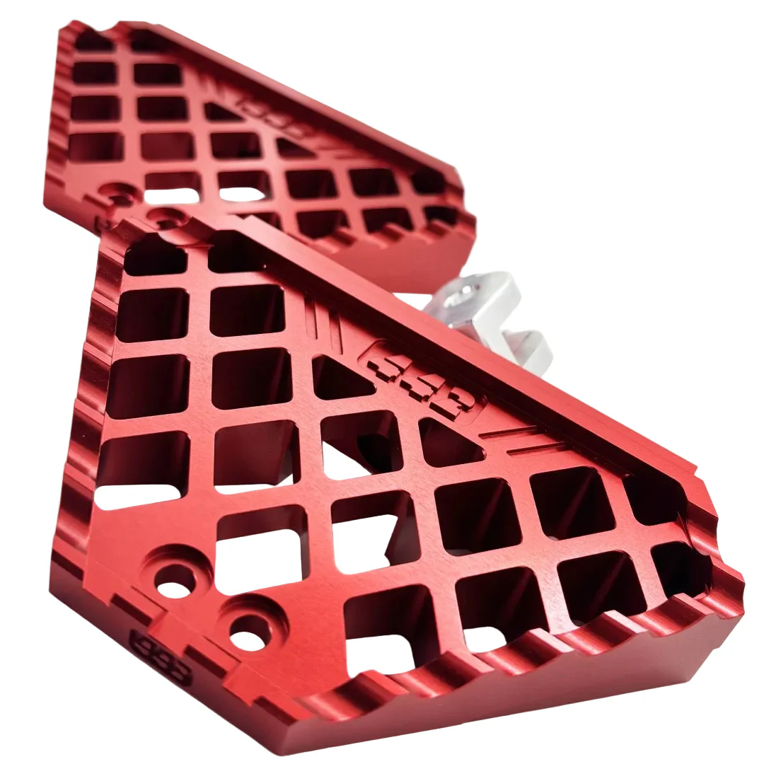 442 PARTS - Mini Floorboard ROUGE avec sliders - Toutes Harley-Davidson - Image 3