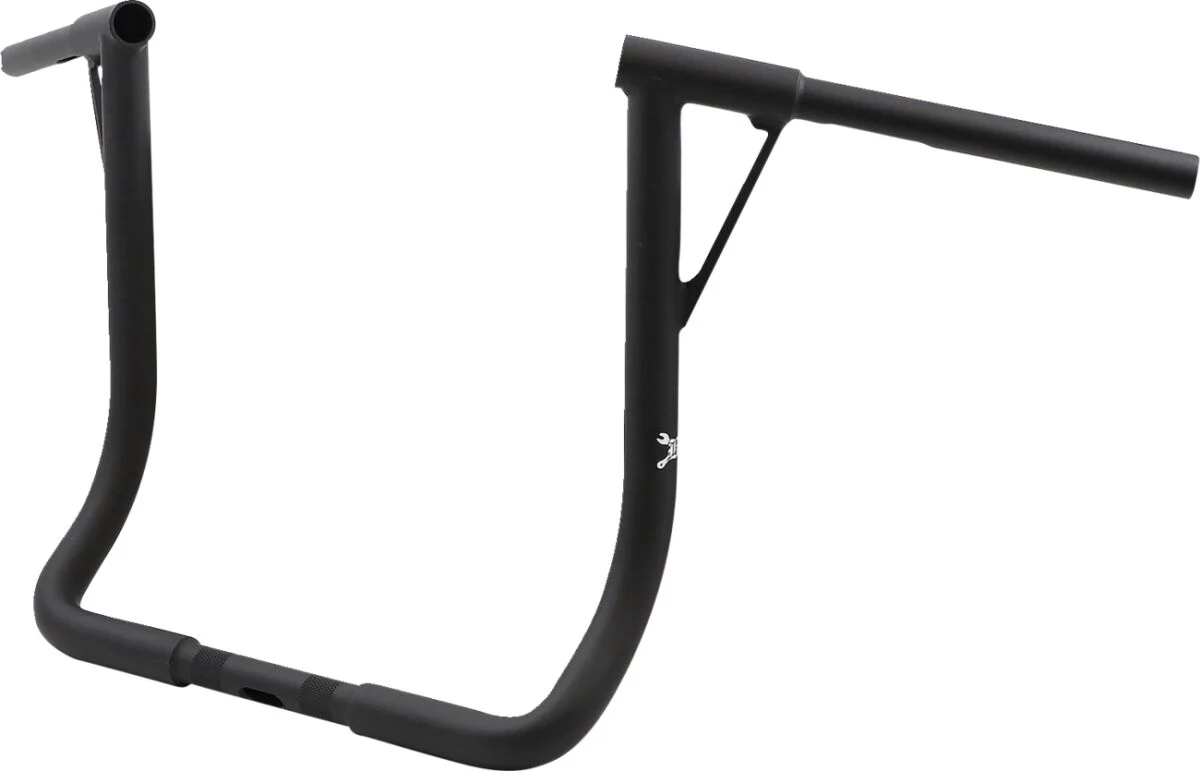 BURLY BRAND Guidon Louie Ape Hanger - 16 pouces - Noir mat - Image 2
