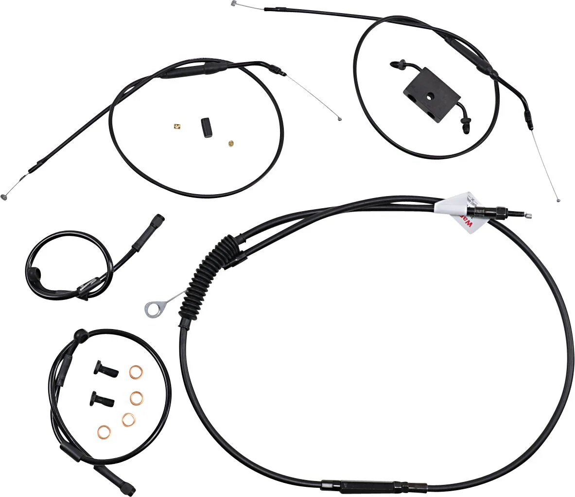 BURLY BRAND Kit câble de guidon - Sportster 14-22 un seul disque - 8/12/14/16 pouces