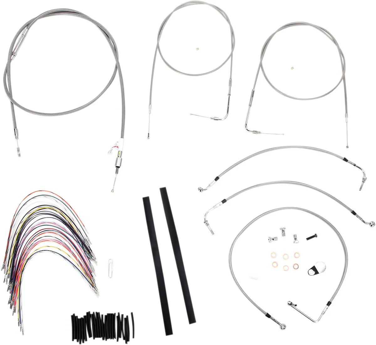 BURLY BRAND Kit complet câble - Road king et Road glide 02-06 - 14/16 pouces - Ape Hanger