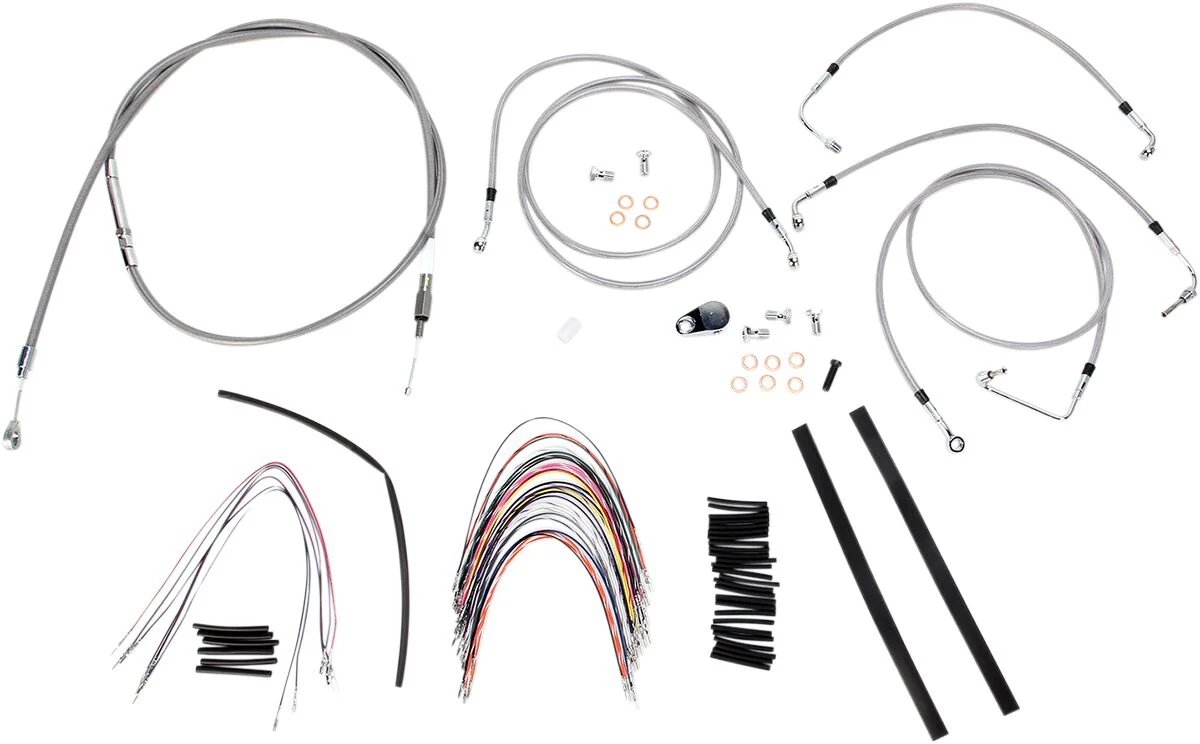 BURLY BRAND Kit complet câble - Road king et road glide 08-13 - 14/18 pouces - Ape Hanger
