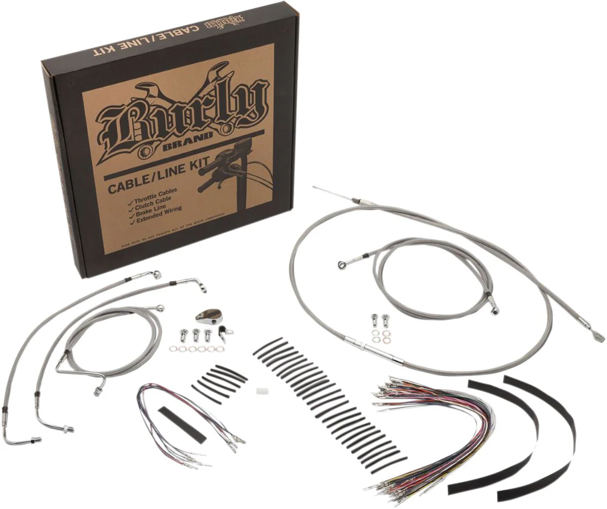 BURLY BRAND Kit complet câble - FLHT et FLHX 17-20 - 13/15 pouces - Ape Hanger - Image 2