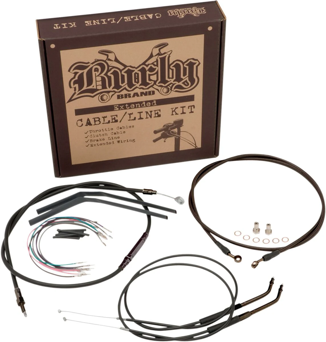 BURLY BRAND Kit Complet de Câbles - Sportster 97-03 - 12/16 pouces - Image 2