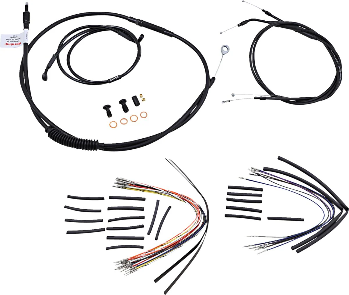 BURLY BRAND Kit Complet de Câbles - FXD 99-05 - 12/14/16 pouces - Ape anger