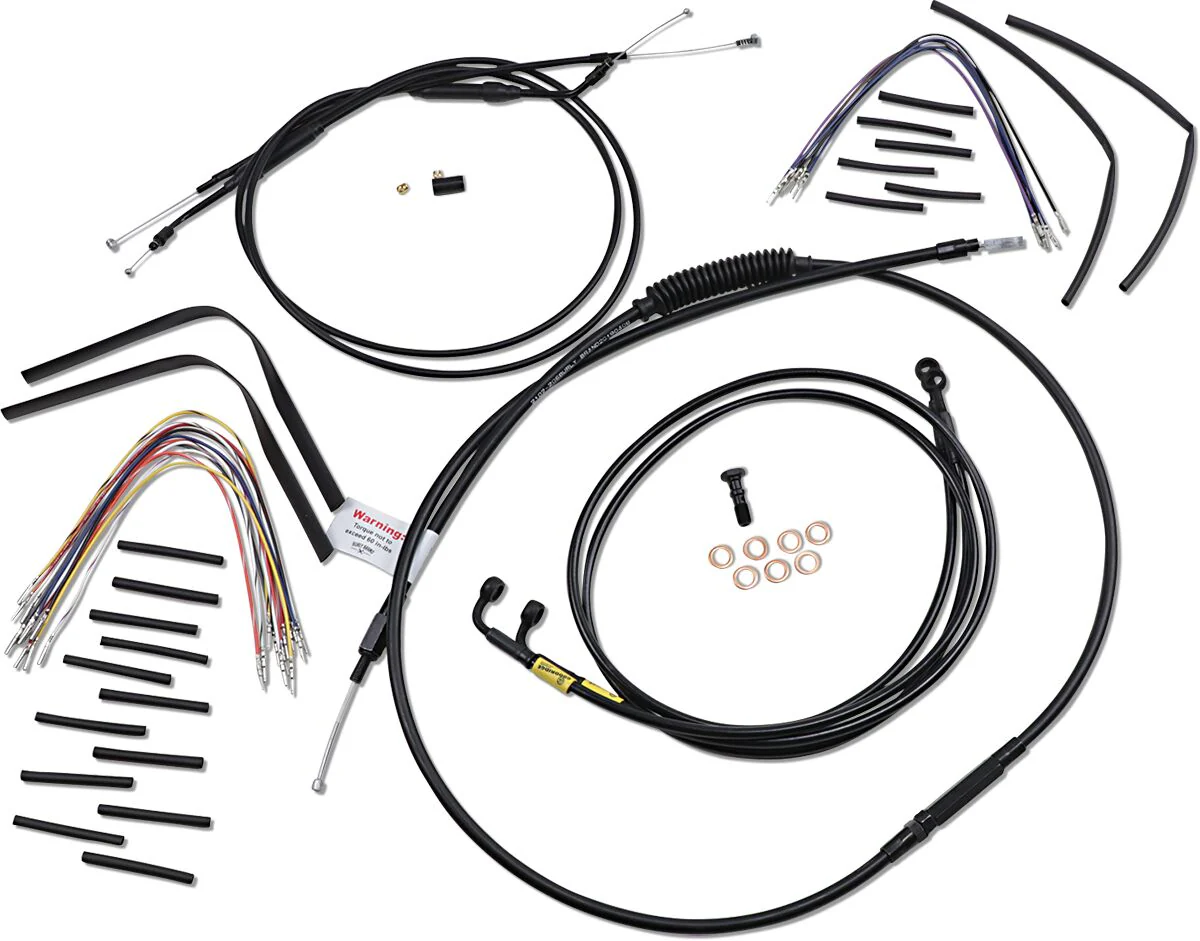 BURLY BRAND Kit Complet de Câbles - Dyna 96-05 - Double disques - 12/14/16 pouces