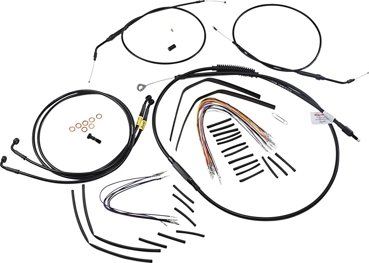 BURLY BRAND Kit Complet de Câbles - FXDF 08-11 - 14/16 pouces - Ape Hanger
