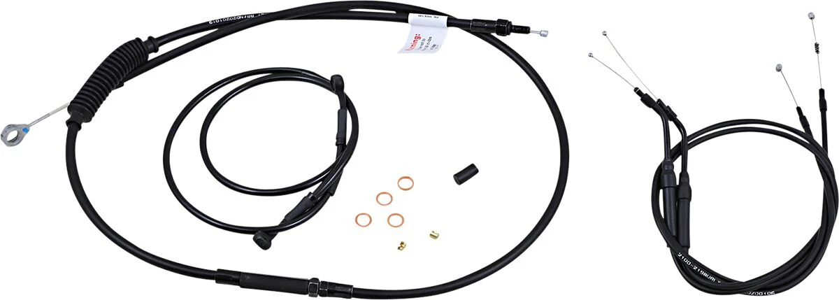 BURLY BRAND Kit de câbles - Sportster 04-06 simple disque - 10/12/14 pouces - T Bar