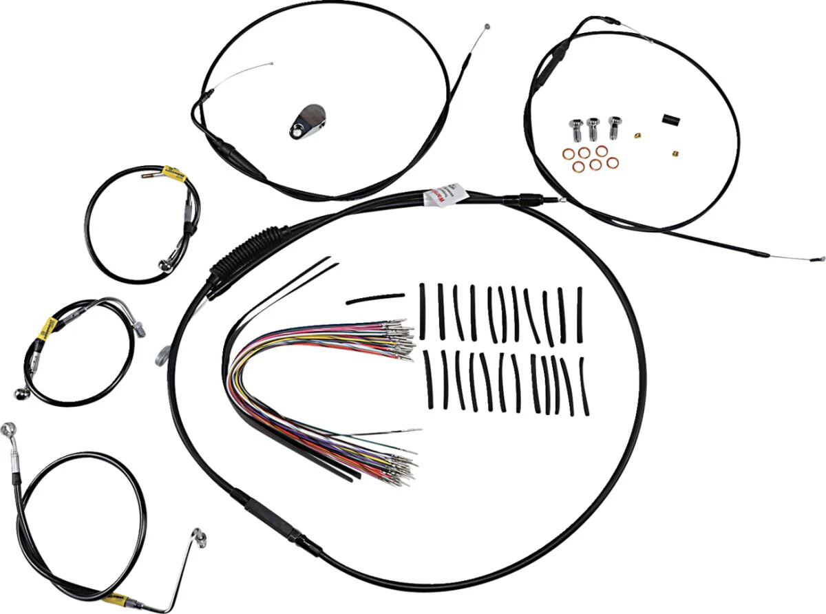 BURLY BRAND Kit de câbles - FLHT 00-06 - 13/15 pouces - Ape Hanger
