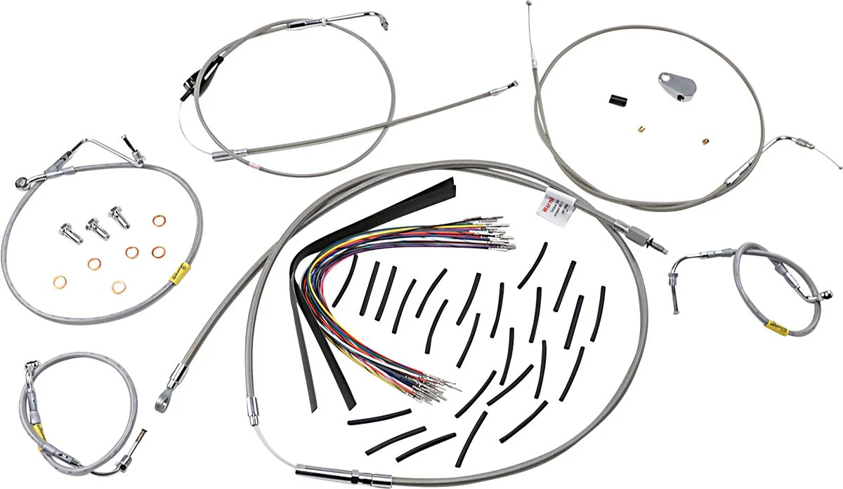 BURLY BRAND Kit de câbles - Electra glide et street glide 00-06 - 13/15 pouces - Ape Hanger