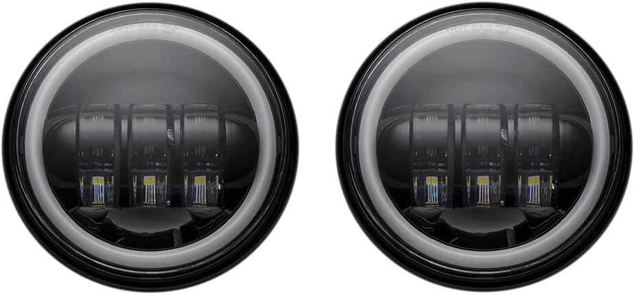 CUSTOM DYNAMICS Optique de phares 4,5" avec Halo - Touring 08+ - Noir