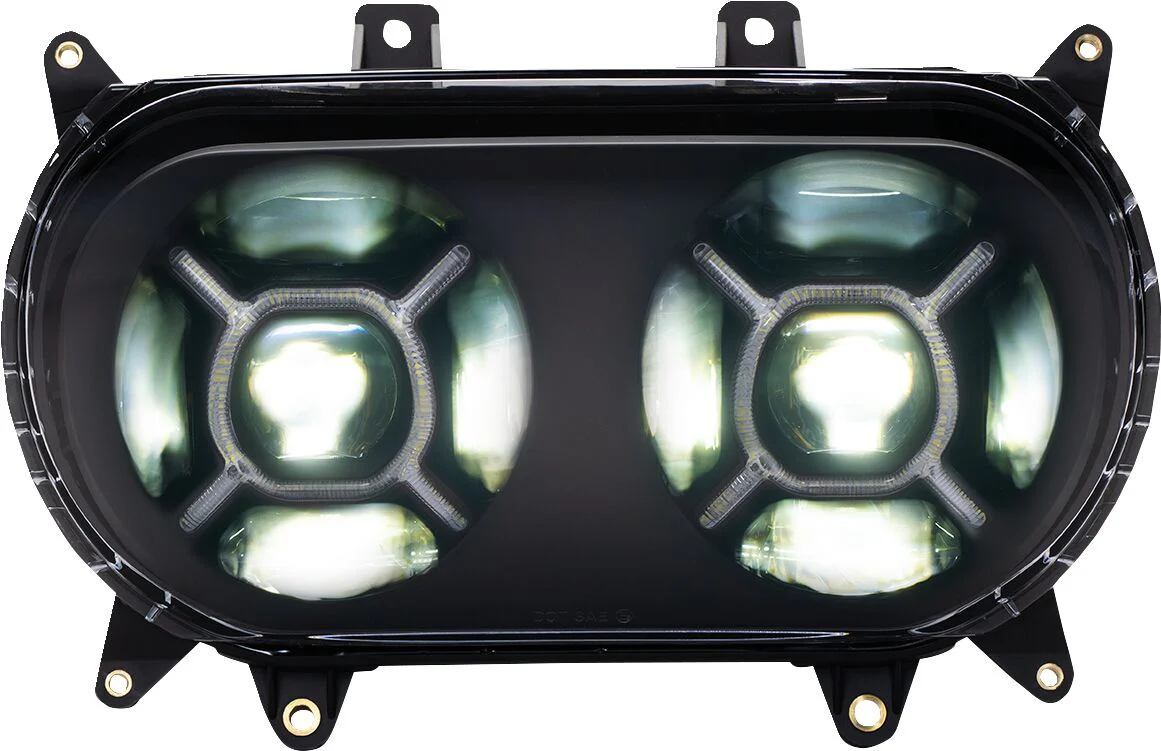 CUSTOM DYNAMICS Phare LED Double-X - Road glide 15+ - noir
