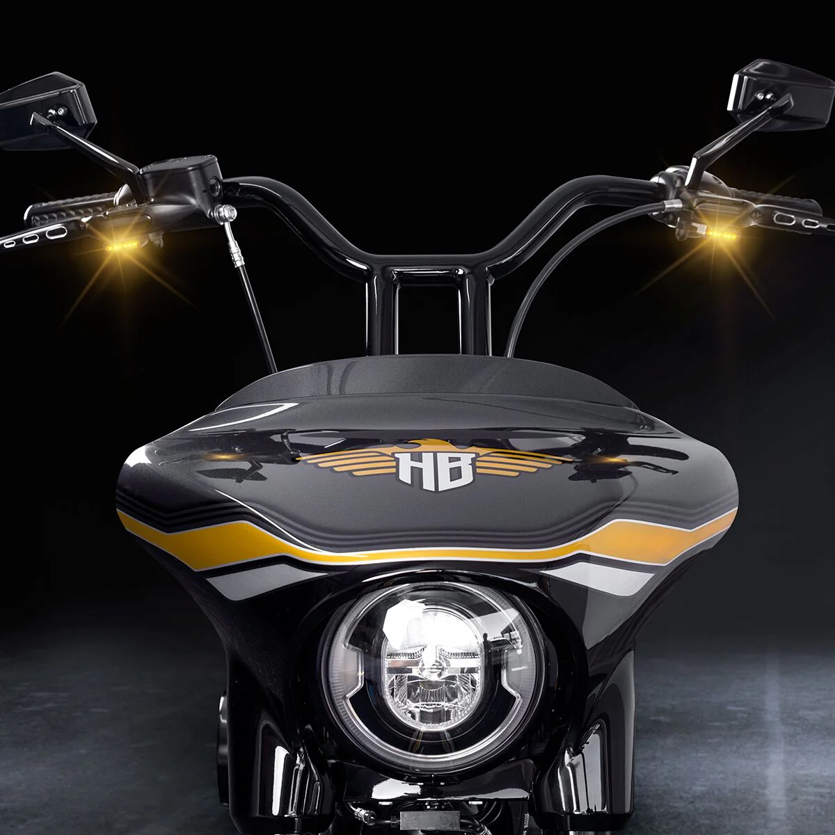 HEINZ BIKES Clignotants à LED pour guidon - Sportster 90-20 - clignotant ou clignotant et feu de position - Image 5
