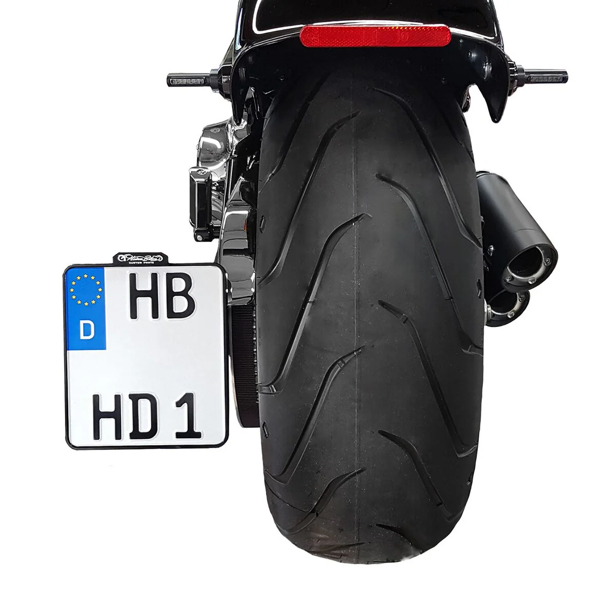 HEINZ BIKES Supports latérale plaque d'immatriculation - Dyna 99-05 - Image 2