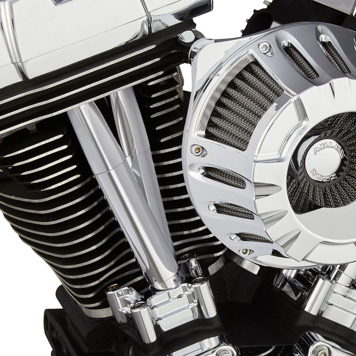 ARLEN NESS Kit de caches tubes de tiges de culbuteurs Chrome - Twin Cam 99-17 - Image 3