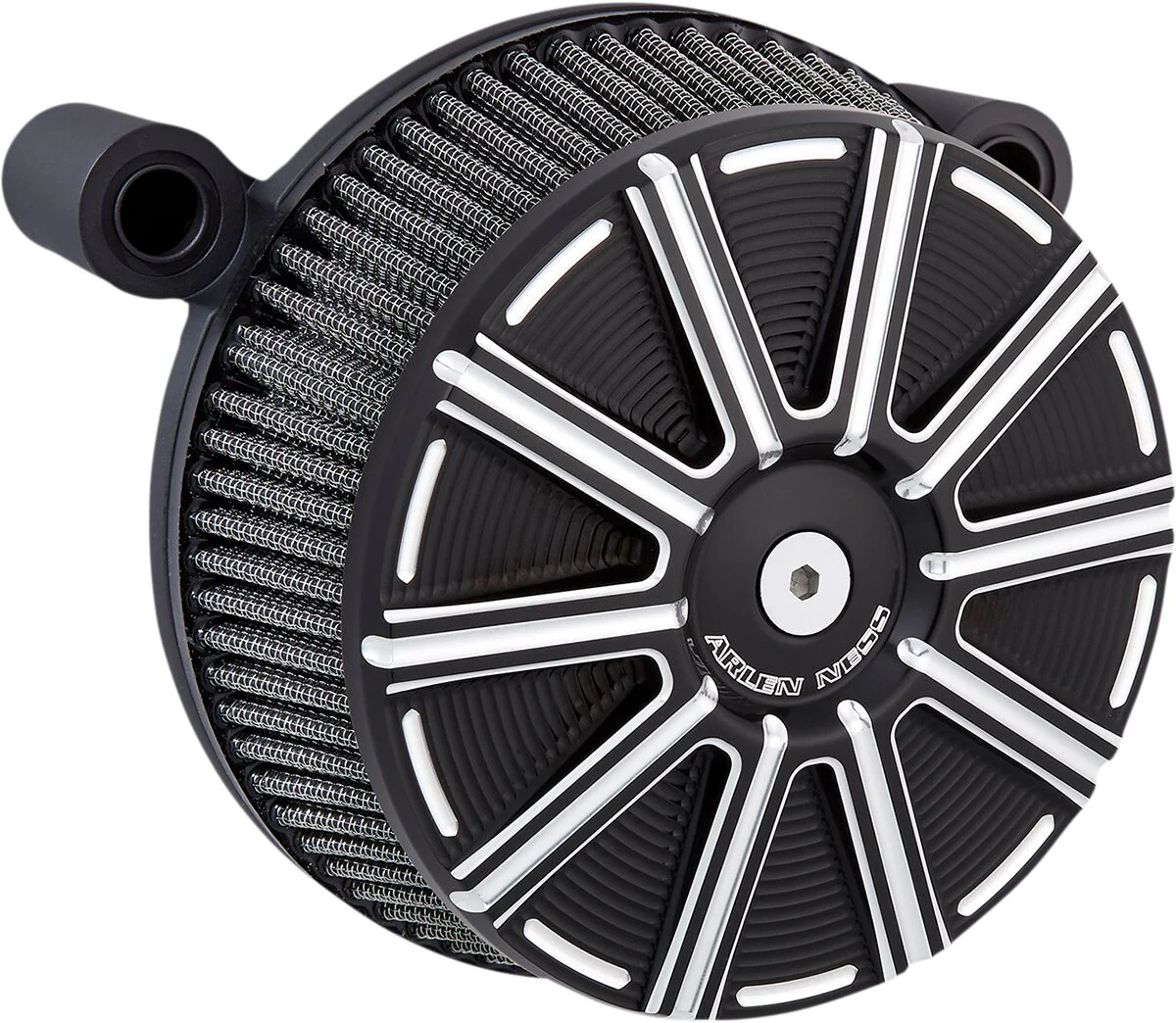 ARLEN NESS Filtre à air Stage 1 Big Sucker™ 10-Gauge Contrast Cut - Dyna/Softail/Touring 99-17 (Accélérateur à câble)