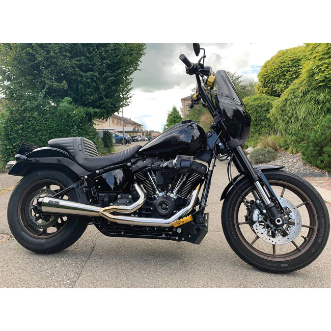 MALPARIDOS - M8 Softail 18-24 - Ligne 2 en 1 homologuée euro 4/5 - Noir / Brossé / Poli / Titanium - Image 6