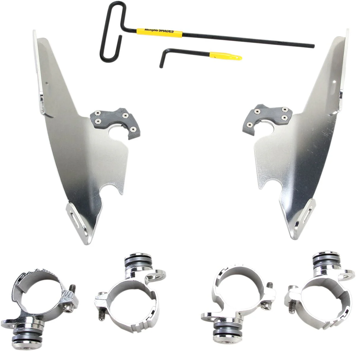 MEMPHIS SHADES Kit de montage complet pour pare-brise Trigger-Lock Fats/Slim