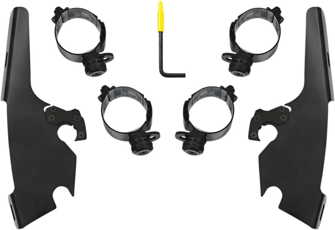 MEMPHIS SHADES Kit de montage complet pour pare-brise Trigger-Lock Fats/Slim - Sport glide 18+