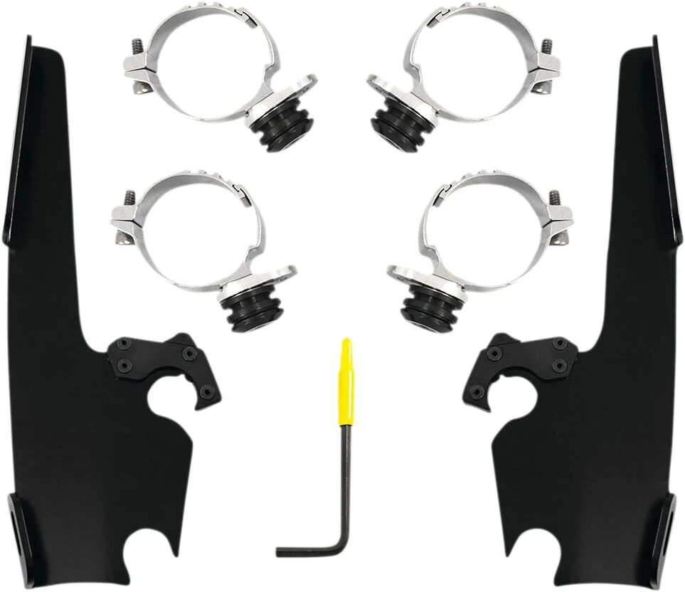 MEMPHIS SHADES Kit de montage complet pour pare-brise Trigger-Lock Fats/Slim - Forty eight 16+ - noir
