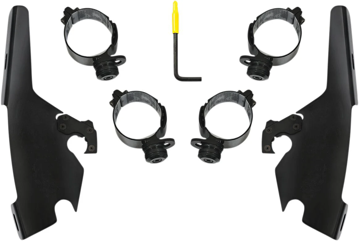 MEMPHIS SHADES Kit de Montage Trigger-Lock pour Carénage Batwing - Sport glide 18+ - noir