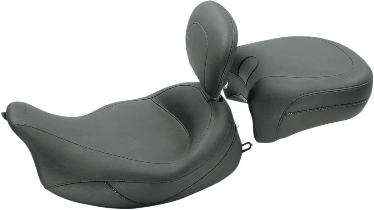 MUSTANG Selle solo vintage en vinyle Super avec dosseret pilote amovible