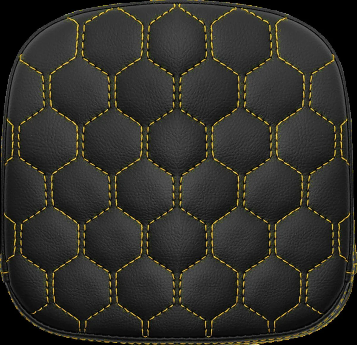 SADDLEMEN Pouf de sissy bar avec motif nid d’abeille - Surpiqûres or