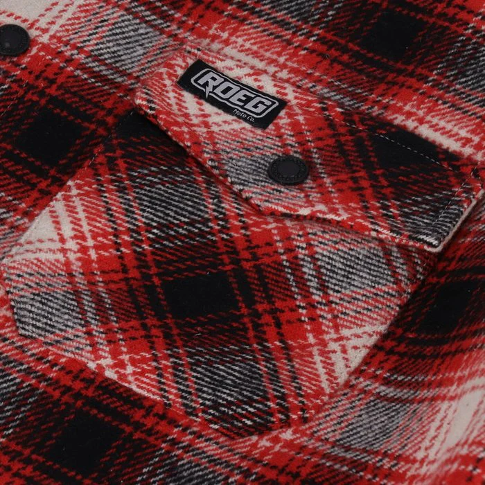 ROEG - Chemise coton à carreaux rouge et blanc - Image 4
