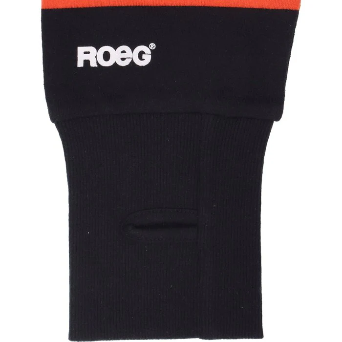 ROEG - Tee-shirt manche longue - Raillé noir et orange - Image 3