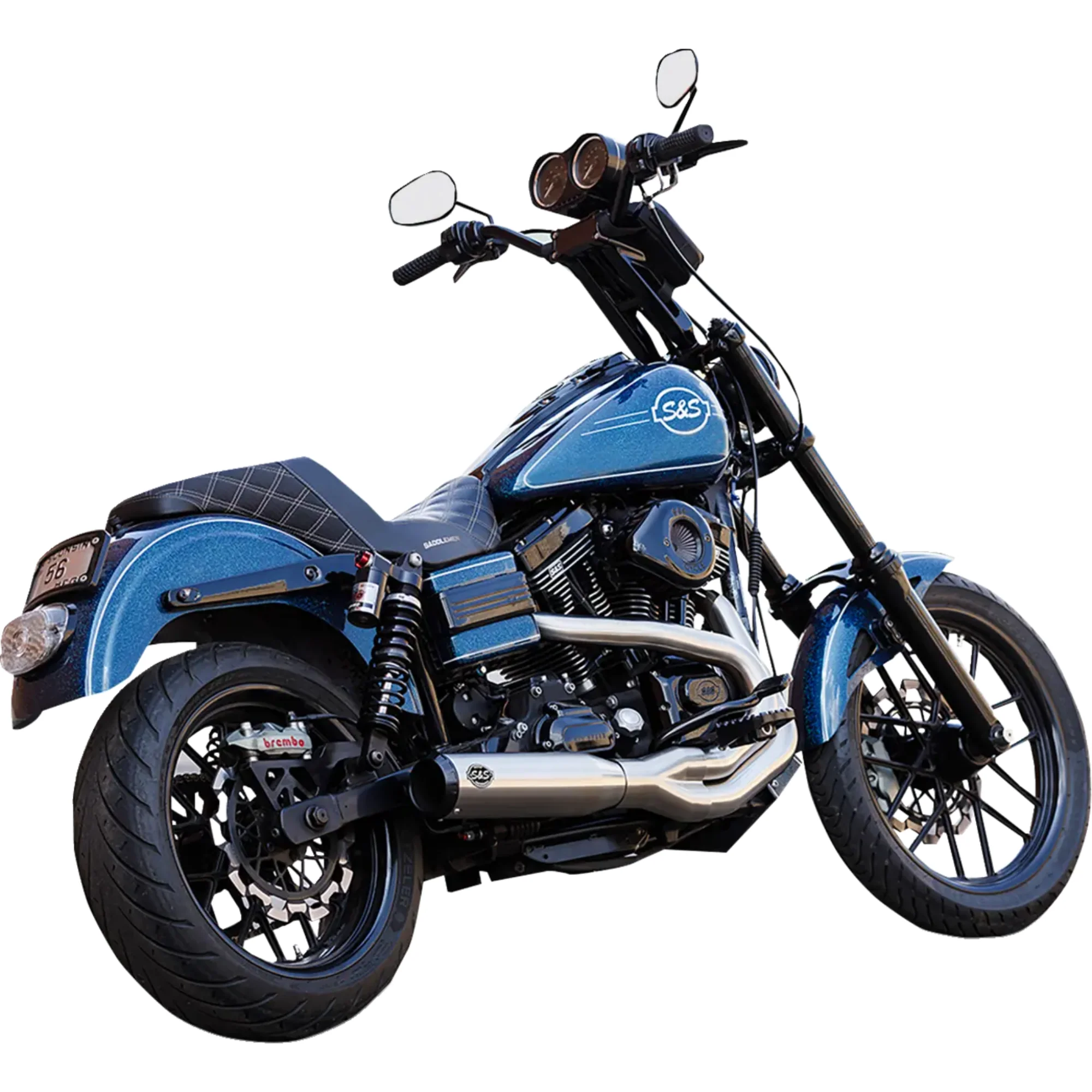 S&S - Echappement Qualifier 2 en 1 - Dyna 06-17 - Noir ou Inox brossé - Image 3