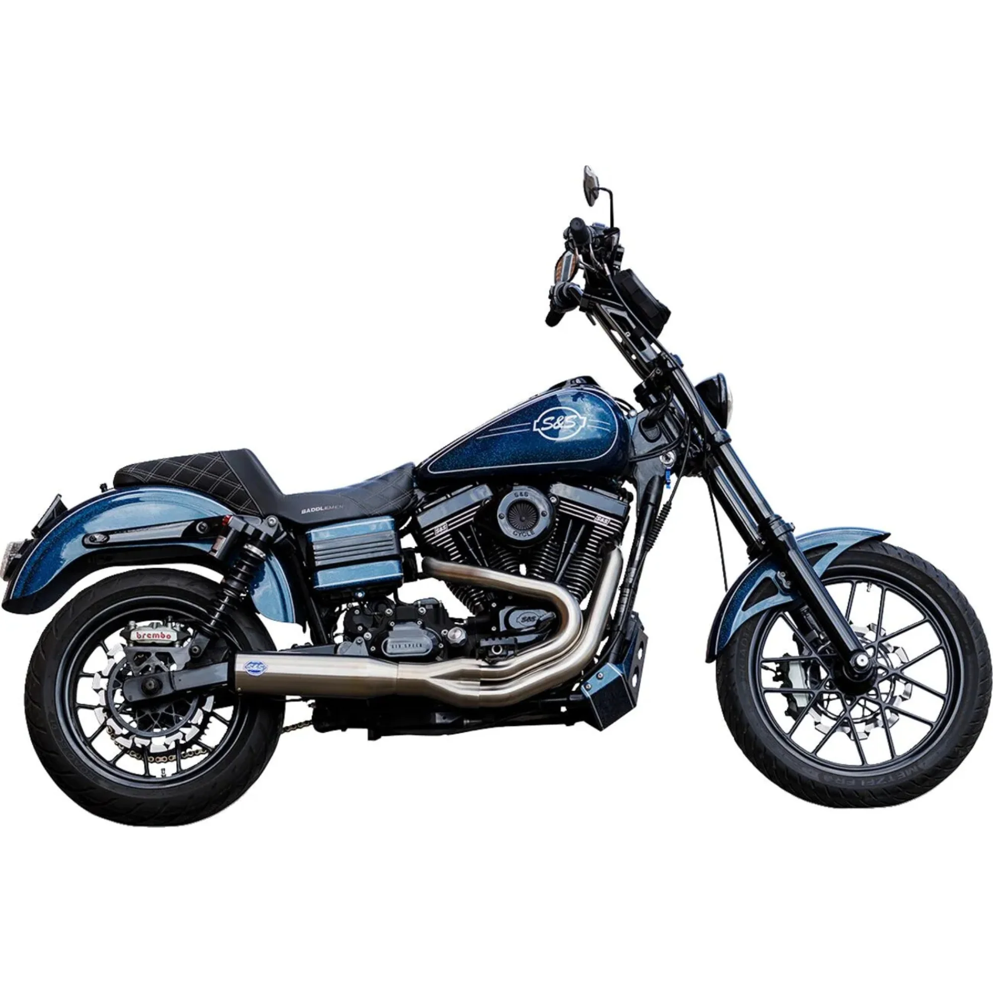 S&S - Echappement Qualifier 2 en 1 - Dyna 06-17 - Noir ou Inox brossé - Image 4