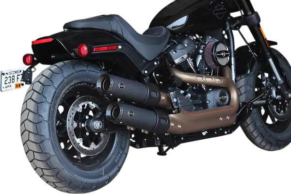 S&S - Silencieux Grand National - Softail M8 Fat Bob - Noir