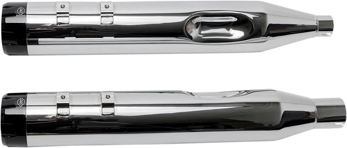 S&S - Silencieux MK45 performance - Embout Thruster black/machined - Touring 17-24 - Chrome - Image 2