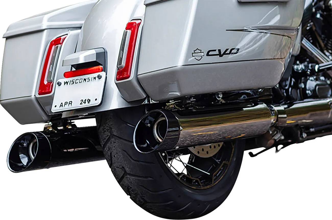 S&S - Silencieux MK45 performance - Embout Thruster black/machined - Touring 17-24 - Chrome - Image 3