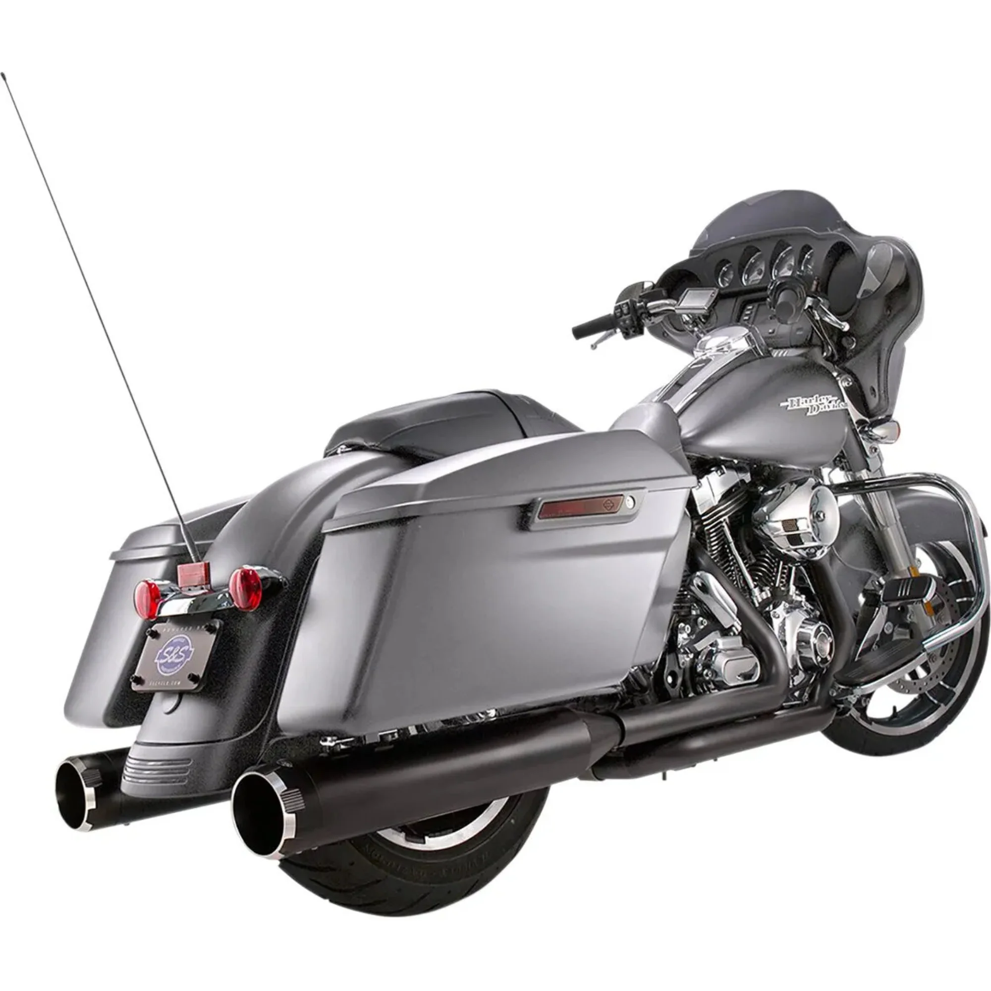 S&S - Silencieux Mk45 homologué Euro 4 - Touring 17-20 - Noir ou Chrome - Image 2