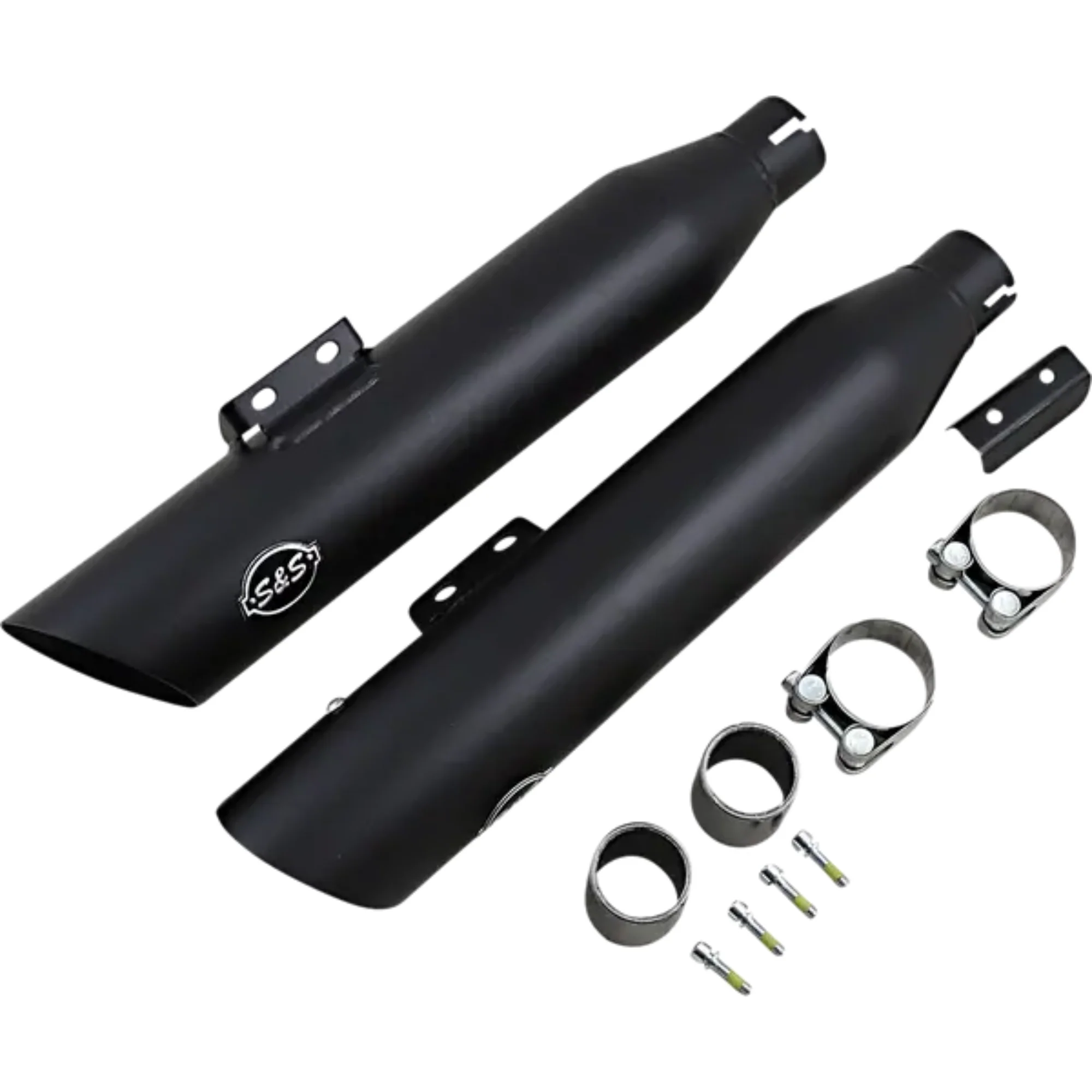 S&S - Silencieux Slash cut avec catalyseur non homologué - Softail M8 - Noir - Image 3