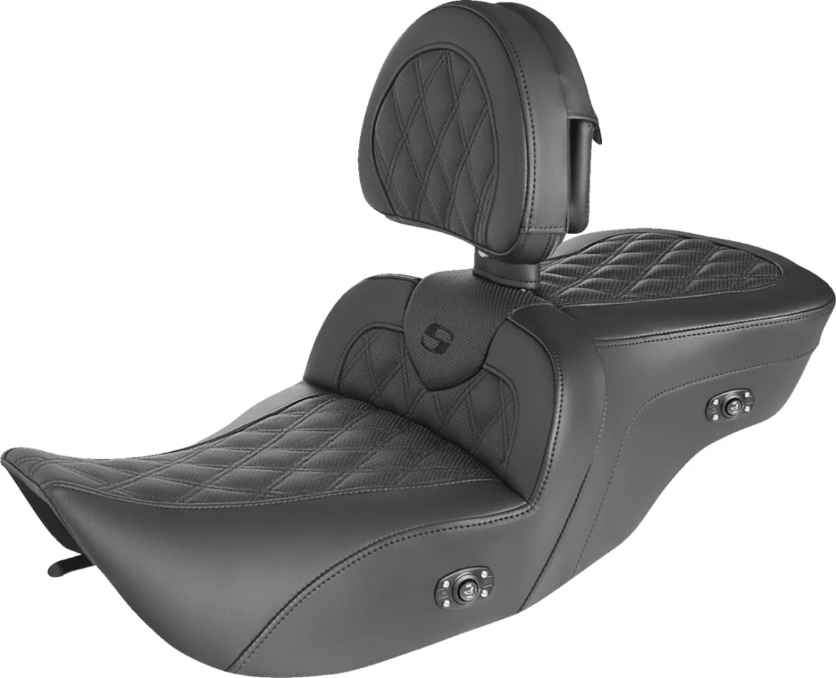 SADDLEMEN Selle chauffante Roadsofa à surpiqûres losange
