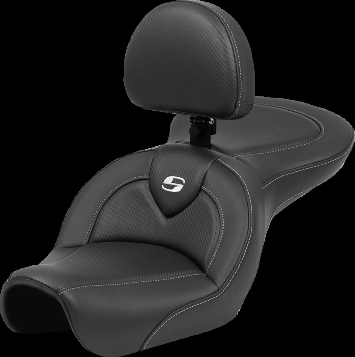 SADDLEMEN Selle Roadsofa avec dosseret - Dyna 04-05 - Logo gris