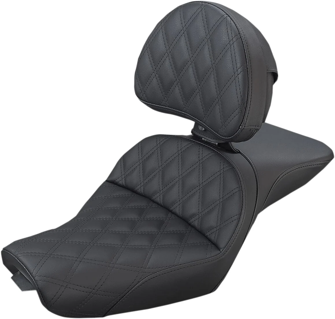 SADDLEMEN Selle Explorer diamond conducteur avec dosseret - Sportster 04+ - réservoir 17 litres