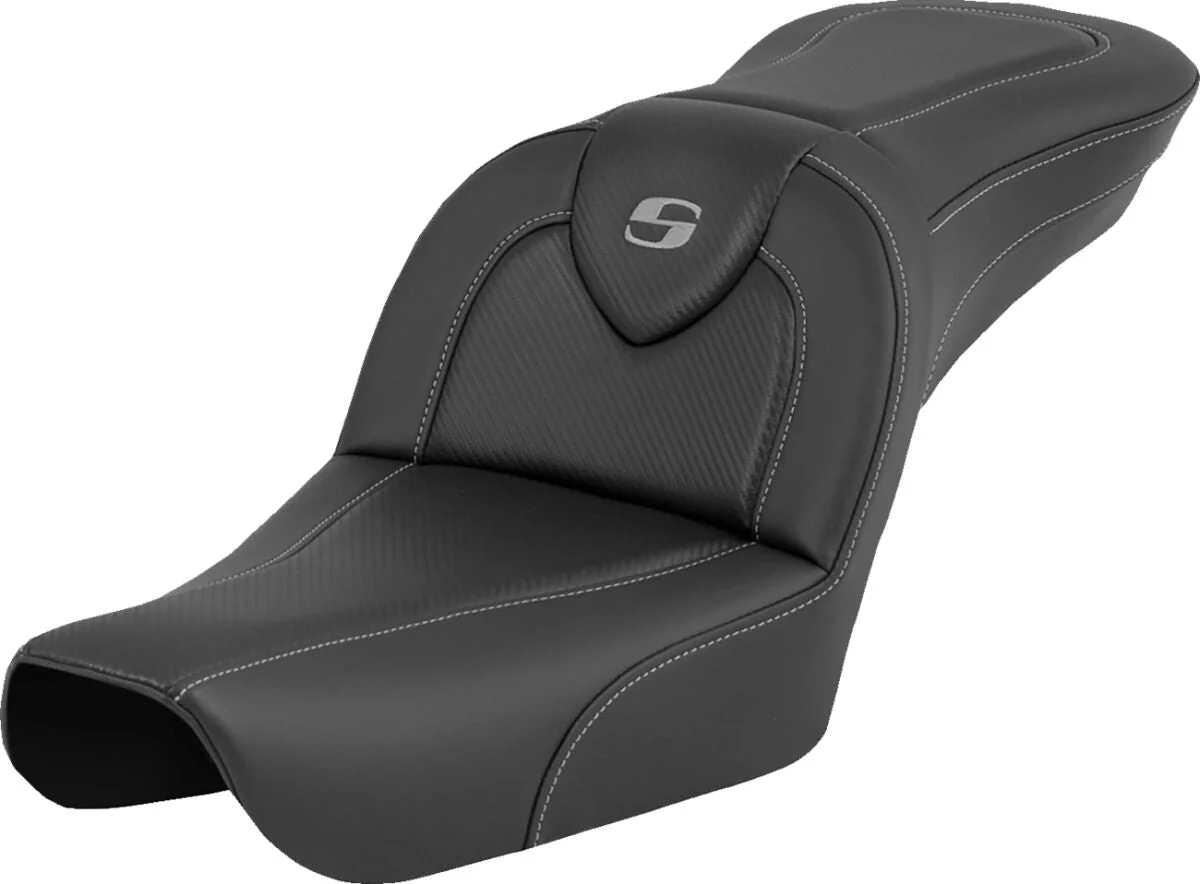 SADDLEMEN Selle RoadSofa - Dyna wide glide 04-05 - logo gris
