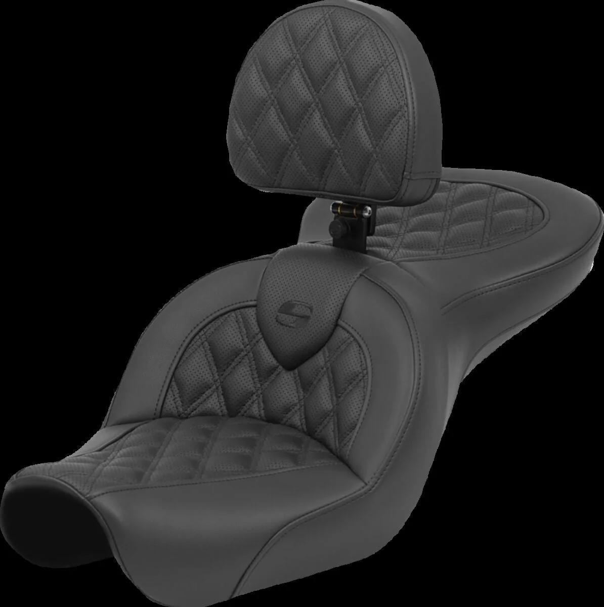 SADDLEMEN Selle RoadSofa Lattice Stitch avec dosseret - Dyna 04-05