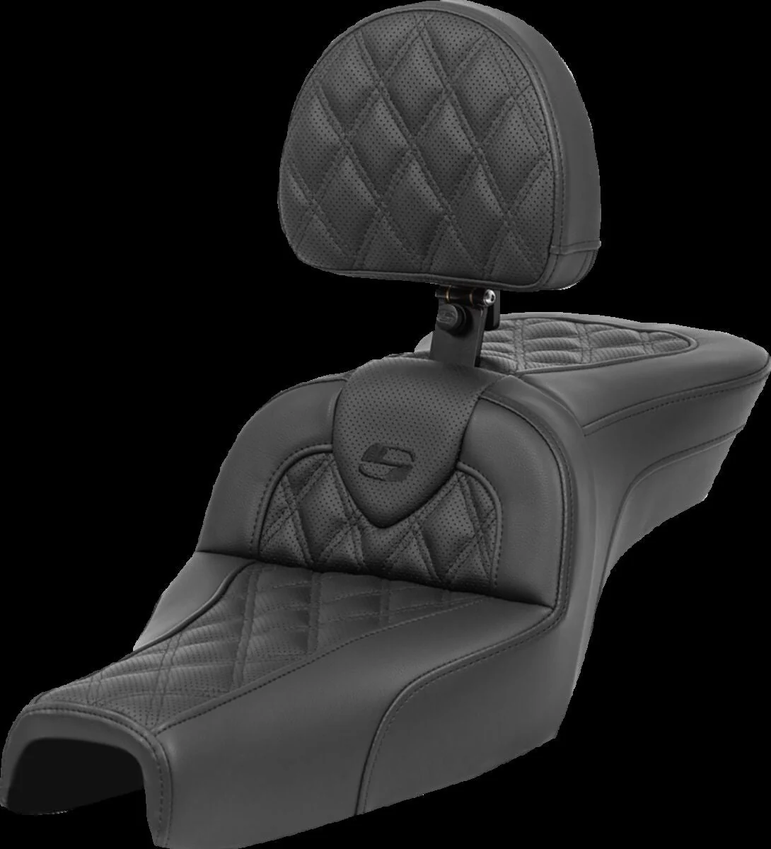 SADDLEMEN Selle Roadsofa diamond avec dosseret  - Sportster 04-20 - réservoir 17 litres