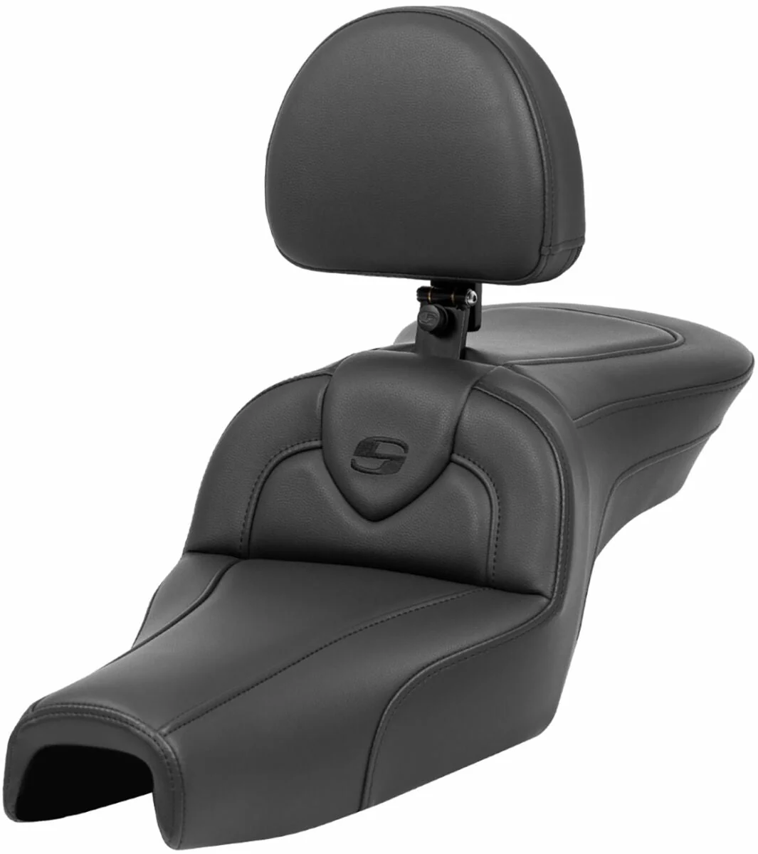 SADDLEMEN Selle Roadsofa smooth avec dosseret - Sportster 04-20 - réservoir 17 litres