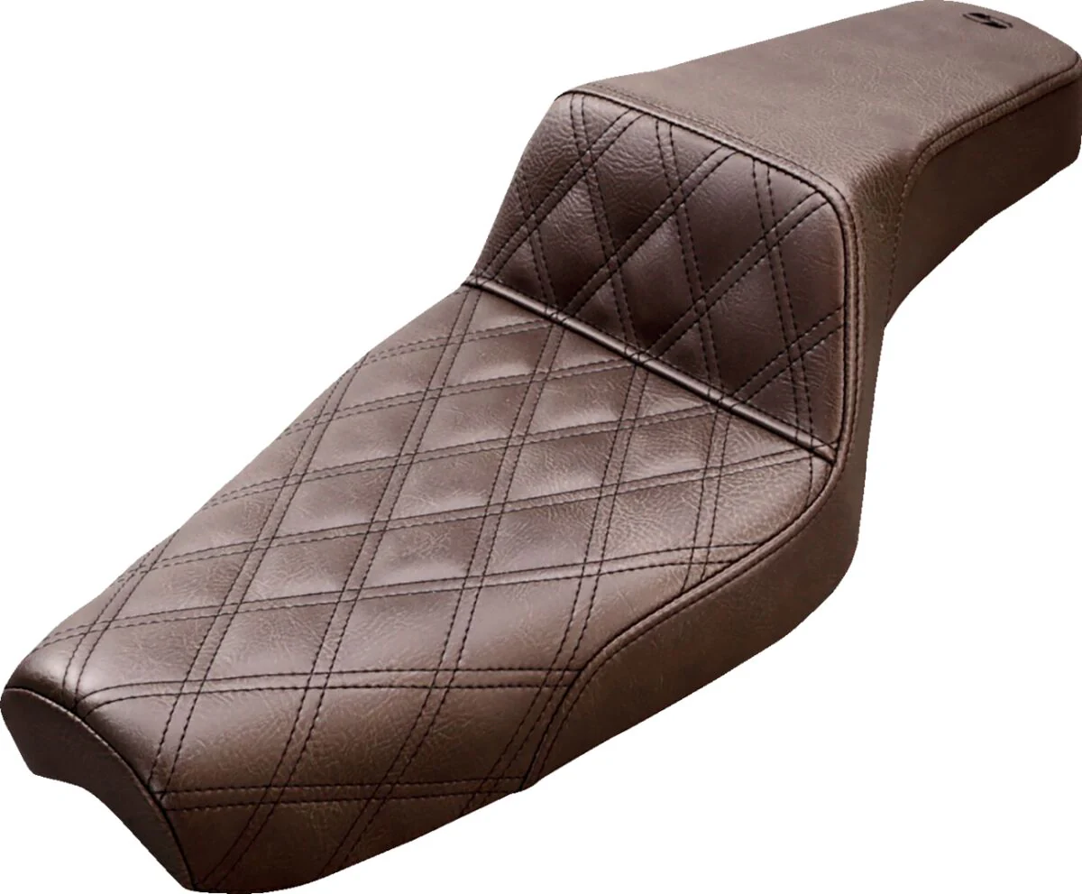 SADDLEMEN Selle Step-Up diamond conducteur marron - Sportster 77-03