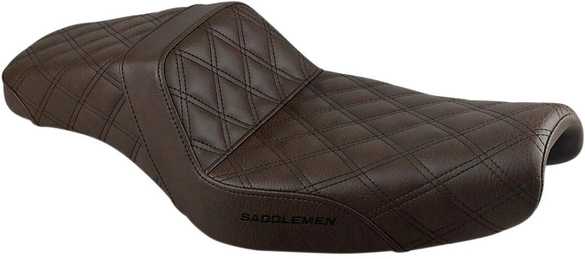 SADDLEMEN Selle Step-Up diamond marron - Sportster 04+ - réservoir 12 litres - Image 2