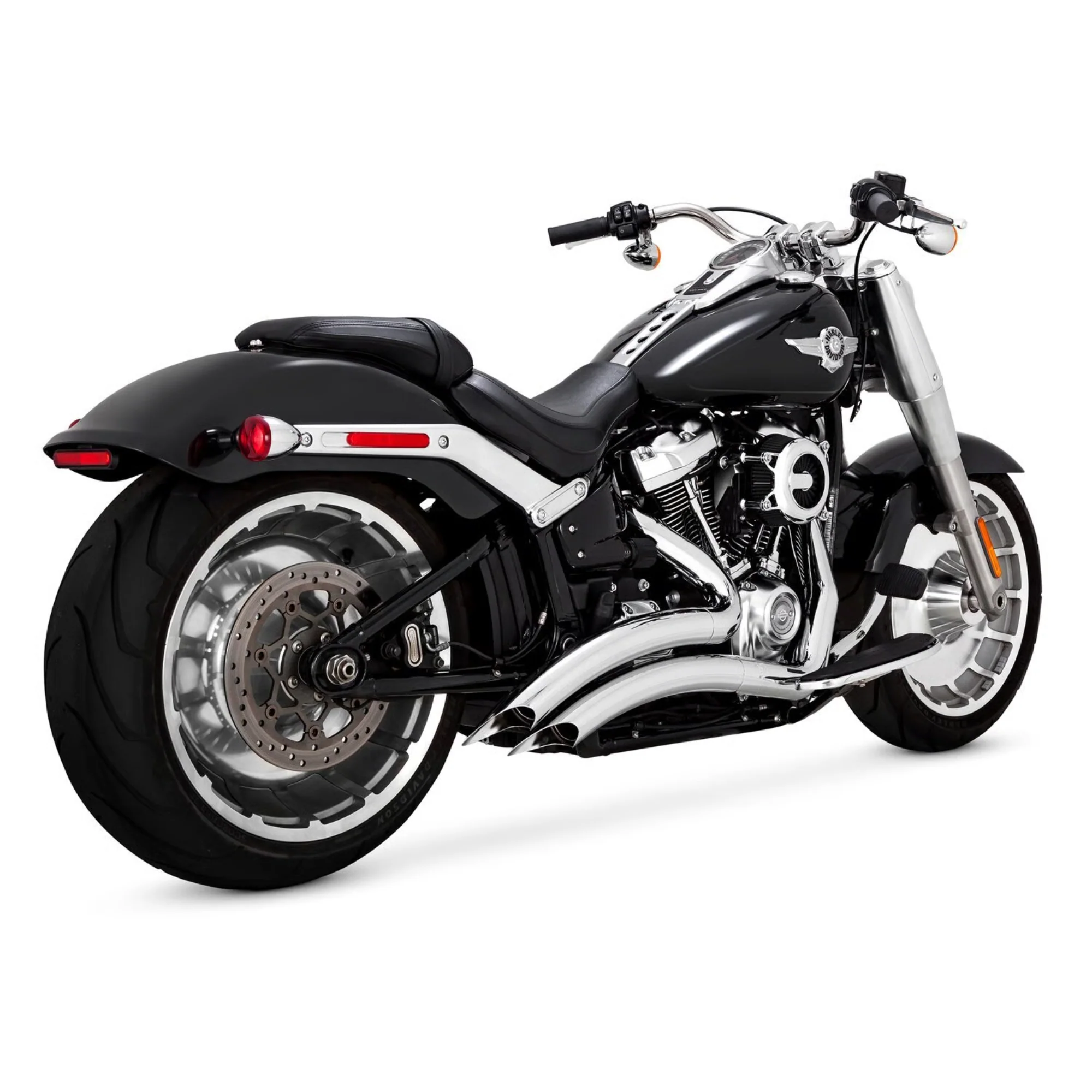 VANCE & HINES - Echappement 2 en 2 Big Radius PCX - 18-24 FXBR/FLFB 19-20 FXDR  - Chrome ou Noir - Image 3