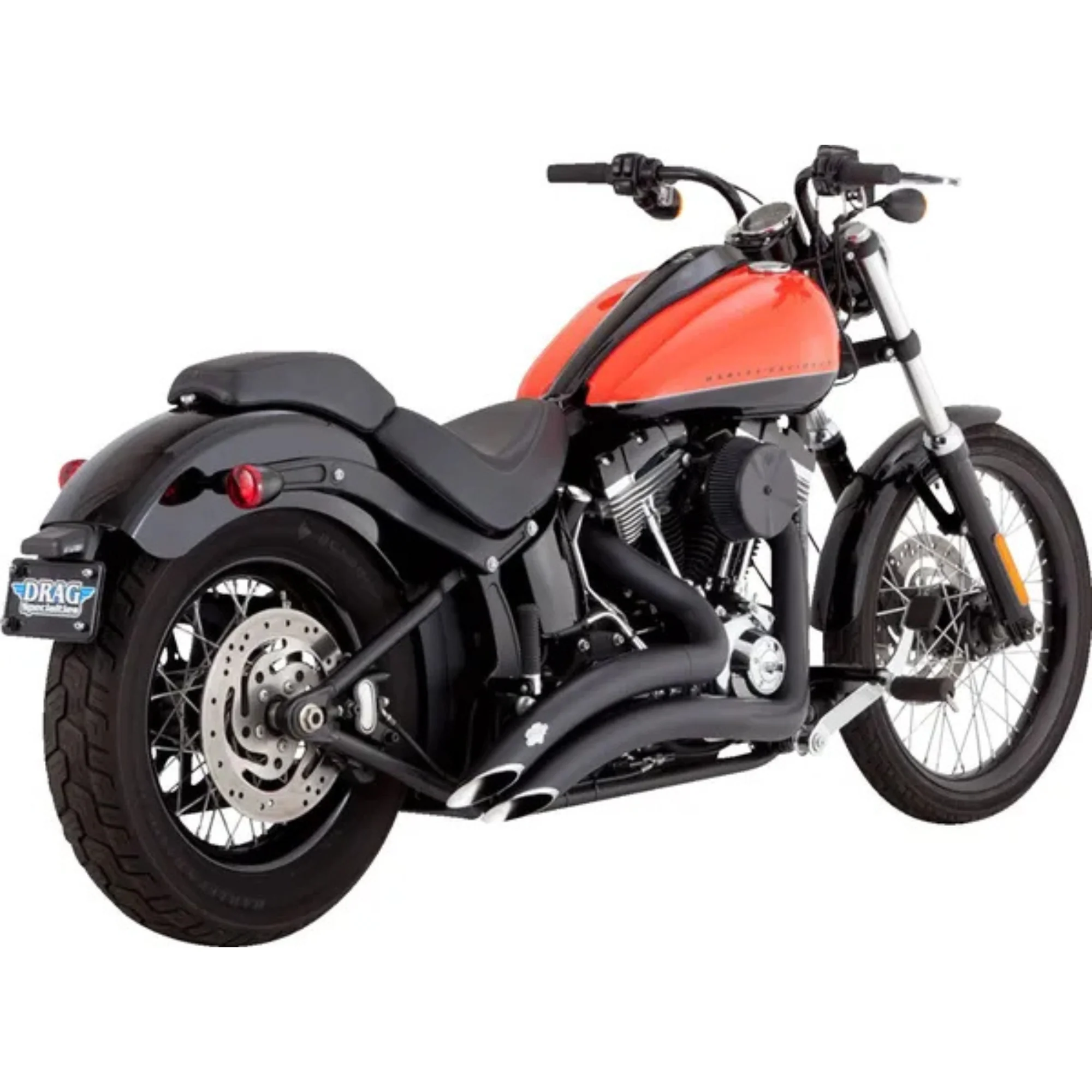 VANCE & HINES - Echappement 2 en 2 Big Radius - Softail 86-17 - Chrome ou Noir - Image 3