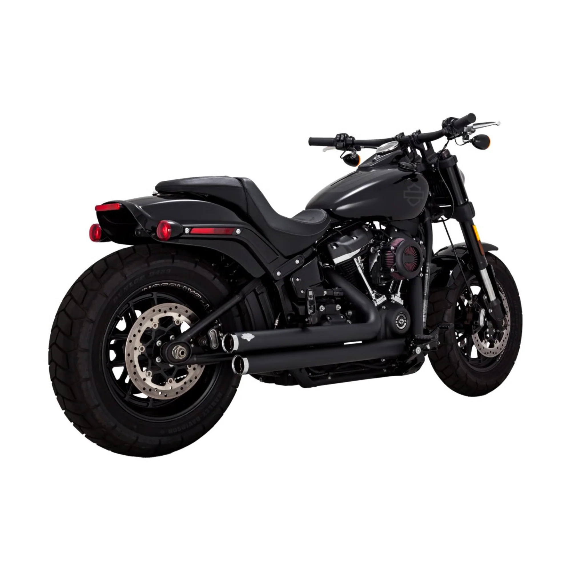 VANCE & HINES - Echappement 2 en 2 Big Shots Staggered PCX - Softail 18-24 - Chrome ou Noir - Image 5