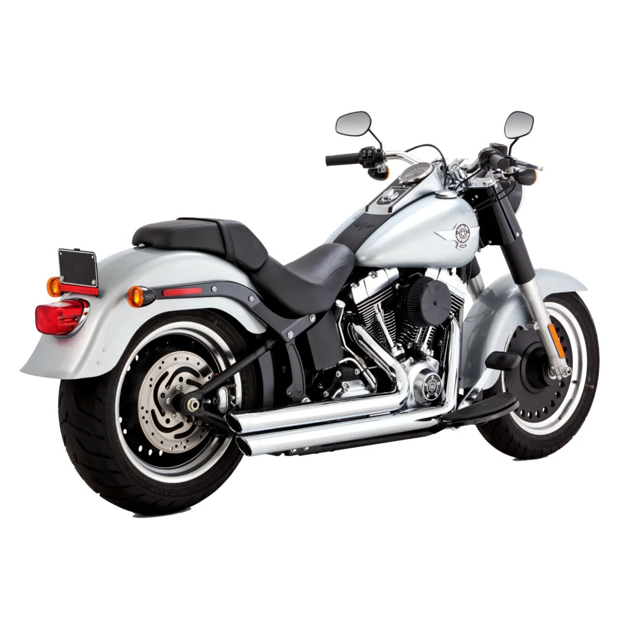 VANCE & HINES - Echappement 2 en 2 Big Shots Staggered - Softail 86-09 - Chrome - Image 2