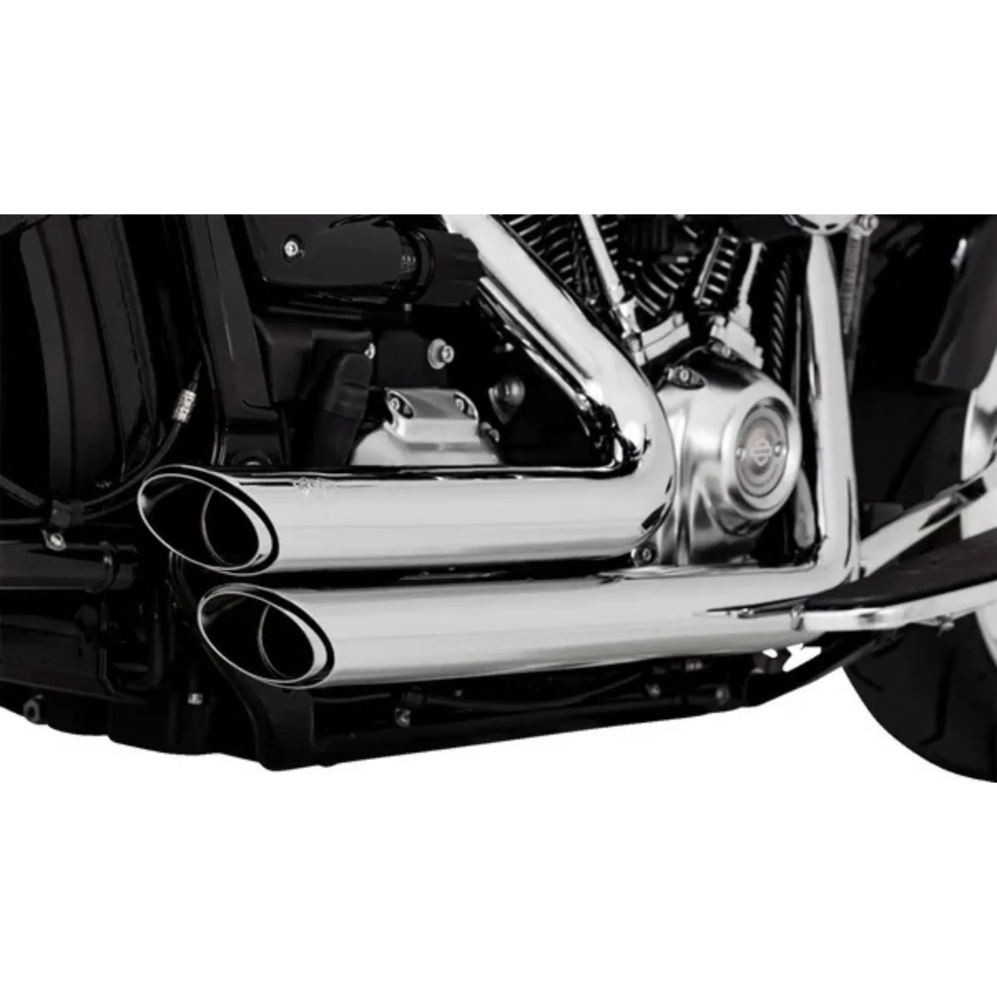 VANCE & HINES - Echappement 2 en 2 Shortshots Staggered PCX - 18-24 - Softail FXDR,FLFB(S) FXBRS,FXBLR  - Chrome ou Noir - Image 2