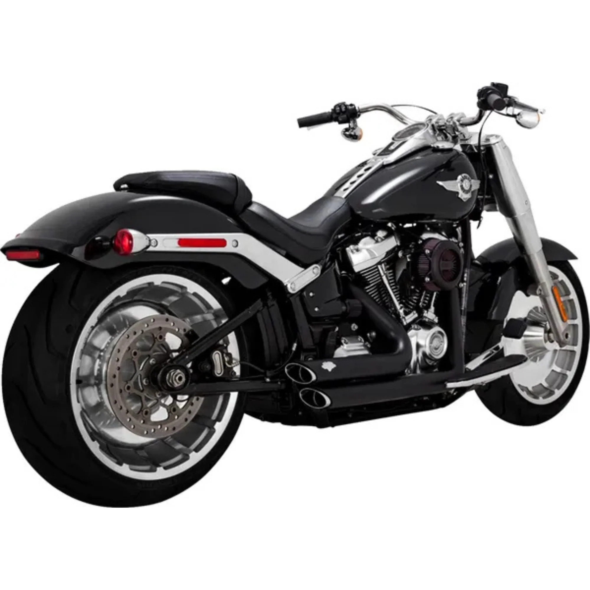 VANCE & HINES - Echappement 2 en 2 Shortshots Staggered PCX - 18-24 - Softail FXDR,FLFB(S) FXBRS,FXBLR  - Chrome ou Noir - Image 6